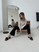 z664 Мюли на маленьком каблуке черные